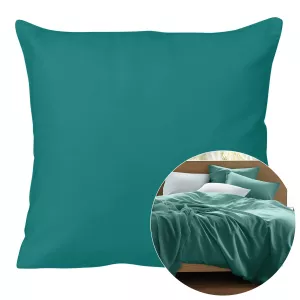 Poszewka satyna bawełna ciemny turkus 042/40x40.