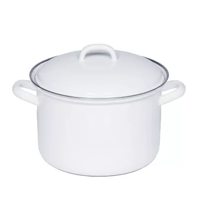Garnek emaliowany 4,5l biały Riess Classic