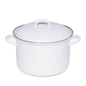 Garnek emaliowany 4,5l biały Riess Classic