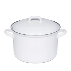 Garnek emaliowany 4,5l biały Riess Classic