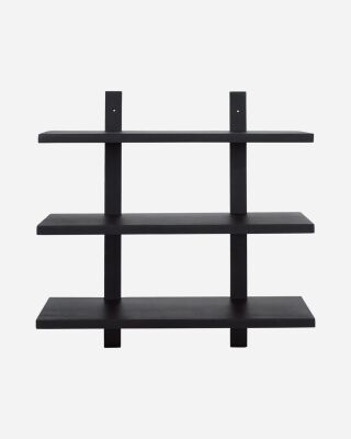 Półka wisząca z drewna Mango czarna 75x75x25 cm House Doctor