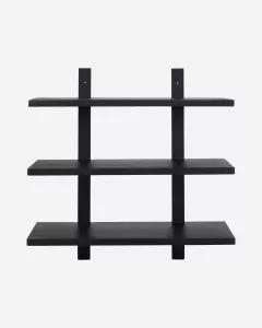 Półka wisząca z drewna Mango czarna 75x75x25 cm House Doctor