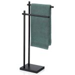 KELA-Stojak na ręczniki podwójny czarny Devin - 3