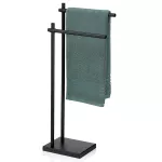 KELA-Stojak na ręczniki podwójny czarny Devin - 3