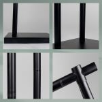 KELA-Stojak na ręczniki podwójny czarny Devin - 4