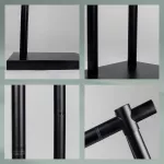 KELA-Stojak na ręczniki podwójny czarny Devin - 4