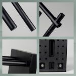 KELA-Stojak na ręczniki podwójny czarny Devin - 5