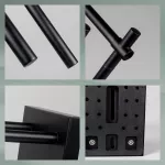 KELA-Stojak na ręczniki podwójny czarny Devin - 5