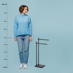 KELA-Stojak na ręczniki podwójny czarny Devin - 6