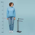 KELA-Stojak na ręczniki podwójny czarny Devin - 6