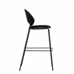 Dosina Bar Stool Low 65 cm Upholstery Oak Black - 5