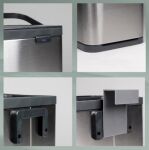 KELA-Pojemnik na odpady organiczne srebrny Plata - 2