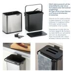 KELA-Pojemnik na odpady organiczne srebrny Plata - 4