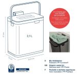 KELA-Pojemnik na odpady organiczne srebrny Plata - 5