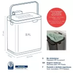 KELA-Pojemnik na odpady organiczne srebrny Plata - 5