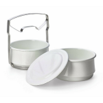 Lunch box emaliowany biały 2-częściowy Riess - 3