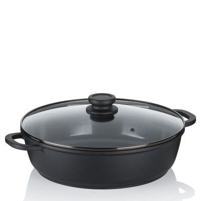 KELA-Naczynie okrągłe 5l +pokrywa szklana Atura