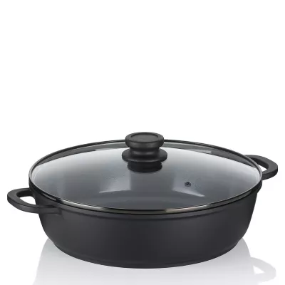 KELA-Naczynie okrągłe 5l +pokrywa szklana Atura