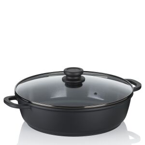 KELA-Naczynie okrągłe 5l +pokrywa szklana Atura