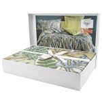 Pościel satyna bawełniana(P) GRETA GREEN/220x200 LUXURY PREMIUM - 7