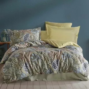 Pościel satyna bawełniana(P) GRETA GREEN/220x200 LUXURY PREMIUM (promocja)