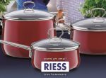 Garnek ceramiczny 4l bordowy Riess Rosso seria Premium - 3