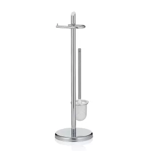 KELA-Stojak WC+szczotka toaletowa stalowy Ken