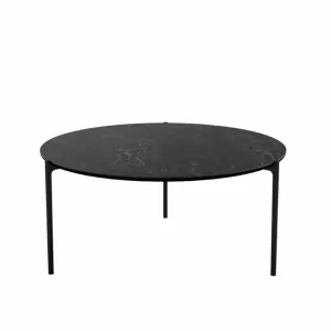 Savoye Coffee Table 90 cm Diam. Ceramic Black