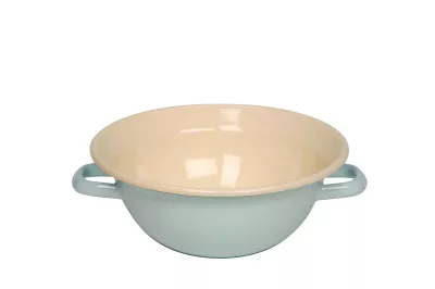 Miska emaliowana z uchwytami 2l turkusowa Riess Classic Bunt 22 cm