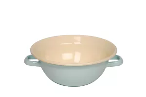 Miska emaliowana z uchwytami 2l turkusowa Riess Classic Bunt 22 cm