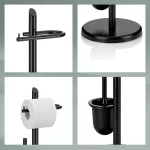 KELA-Stojak WC+szczotka toaletowa stal czarny Ken - 3