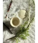 Kubek z zaparzaczem i pokrywką z porcelany DUO ECRU NINA 400 ml - 4