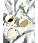 Kubek z zaparzaczem i pokrywką z porcelany DUO ECRU NINA 400 ml - 5