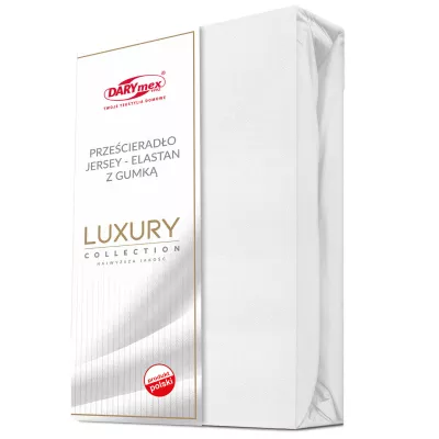 Prześcieradło jersey elastan z gumką 1 BIAŁY/90x200x30