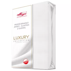 Prześcieradło jersey elastan z gumką 1 BIAŁY/90x200x30