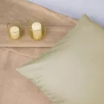 Poszewka satyna bawełna krem 155/40x40. - 5