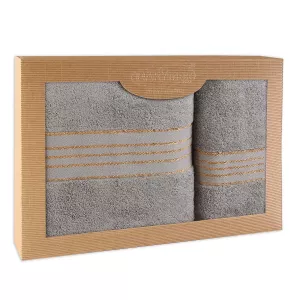 Ręcznik D Bawełna 100% Tiwano Popiel (P) 50x90+70x140 kpl.