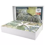 Pościel satyna bawełniana(P) GRETA GREEN/160x200 LUXURY PREMIUM - 7