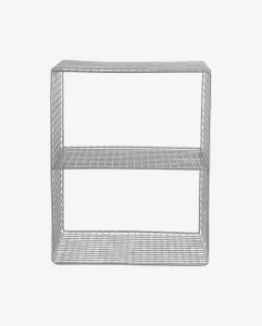 TUO – Chromowana półka z metalowej siatki, modułowa półka ścienna do kuchni i salonu, nowoczesny design