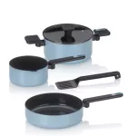 KELA-Zestaw 3 garnków 5el. dymny błękit Mira - 2