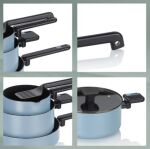 KELA-Zestaw 3 garnków 5el. dymny błękit Mira - 4