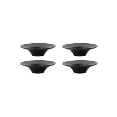 Zestaw 4 szt Podstawka na jajko czarna 9 cm House Doctor