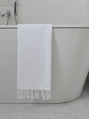 Ręcznik bawełniany hammam biały 170x100 cm Ottomania