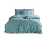 Pościel bawełniana MINERAL BLUE/160x200(P) STONEWASHED - 2
