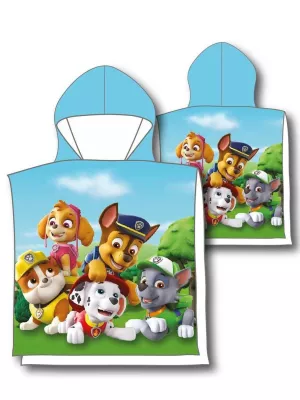 Ręcznik bawełniany ponczo z kapturem 50x115 Psi Patrol 159