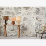 Lampa stołowa drewno MANGO Raffia 28 x 46 cm Madam Stoltz - 2