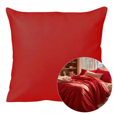 Poszewka satyna bawełna czerwony 029/40x40.