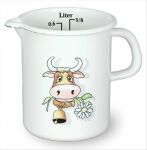 Kubek emaliowany 0,5l biały z miarką Riess Almliesel - 2