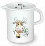 Kubek emaliowany 0,5l biały z miarką Riess Almliesel - 2