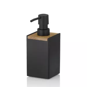 KELA-Dozownik do mydła 300ml czarny-dąb Cube